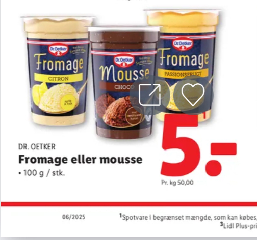 Dr. Oetker Fromage eller mousse