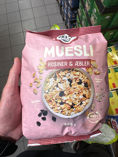 Kornkammeret Øko Müsli med rosiner, æbler og hasselnødder