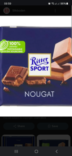 Ritter Sport Nougat Chocolate Bar