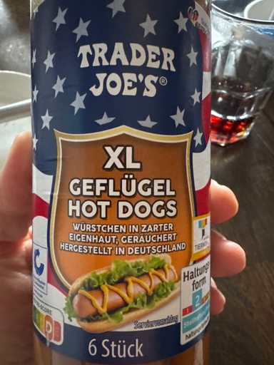 Trader Joe's XL Geflügel Hot Dog Würstchen
