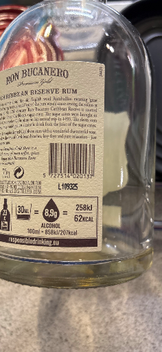 Ron Bucanero Gold rum