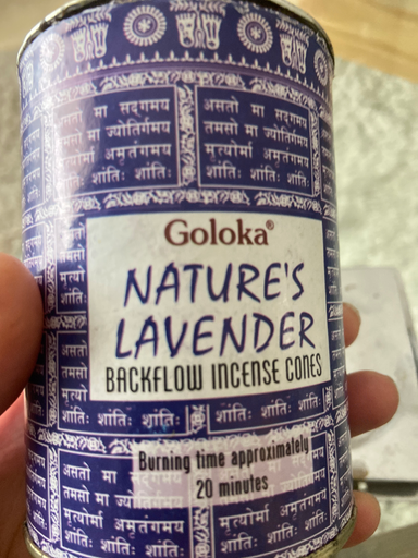 Goloka Nature's Lavender Backflow Incense Cones