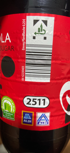 Aldi Cola Zero Sugar