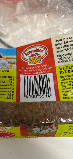 Schneider Brot Wholegrain Rye Bread