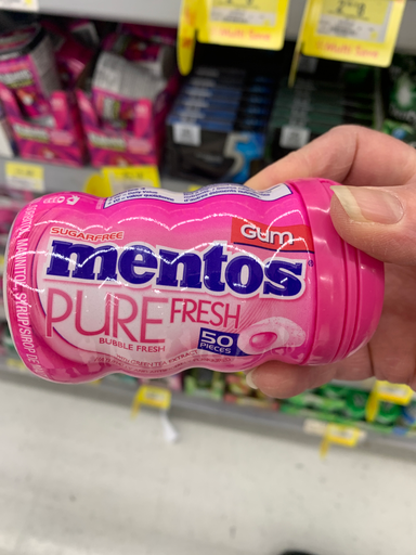 Mentos Pure Fresh Bubble Fresh Flavour Sugar Free Gum 30g