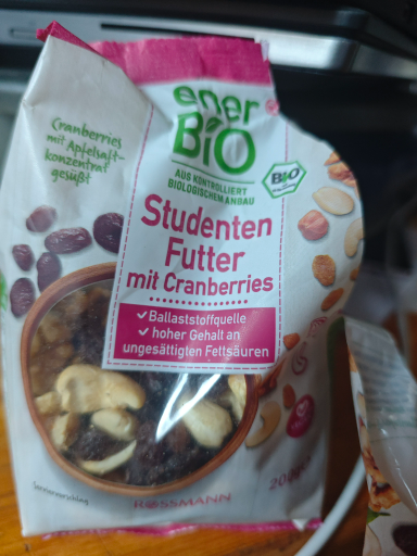 enerBiO Studentenfutter Cranberries