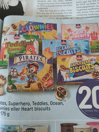 Teddies Biscuits Clownies Ocean Superhero Pirates Biscuits