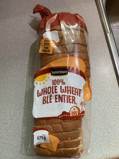 Selection 100% Whole Wheat Sliced Bread