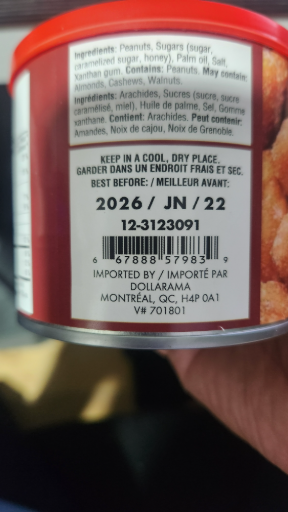 Dollarama Smooth Peanut Butter 1 kg
