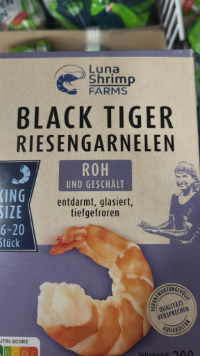 Luna Shrimp Farms Black Tiger Riesengarnelen