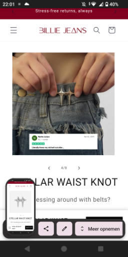 Billie Jeans Stellar Waist Knot