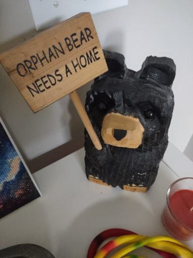 Bear Welcome Sign Statue