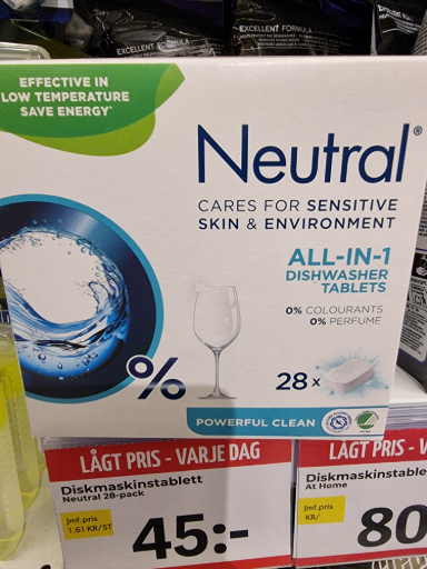 Neutral All-in-1 Dishwasher Tablets