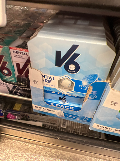 V6 Dental Care Chewing Gum Peppermint
