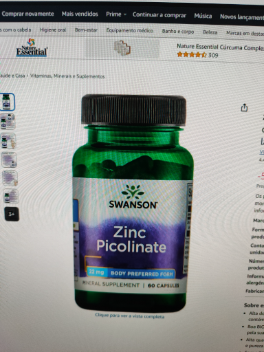 Swanson Zinc Picolinate