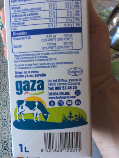 Leche semidesnatada de oveja GAZA