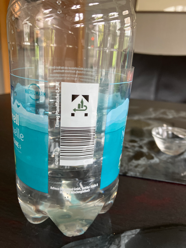 Naturewater Glas-Wasserflasche mit Teesieb 400ml