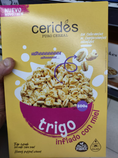 Ceridés trigo inflado con miel