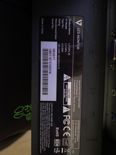 V7 L215DS-2E 21.5" Full HD LED Monitor