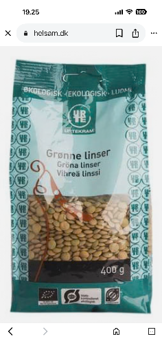 Urtekram Grønne Linser