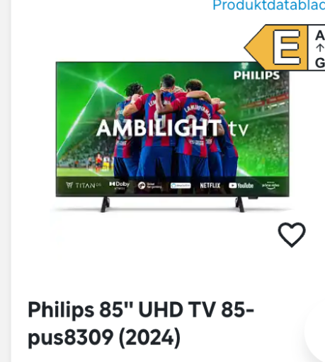 Philips 85PUS8309/12 85" 4K UHD LED TV