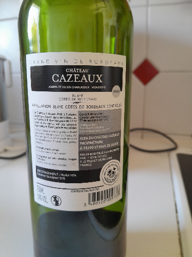 Château Cazeau Bordeaux Rotwein