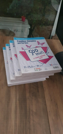 Feuilles simples perforées A4 CLAIREFONTAINE 500 pages