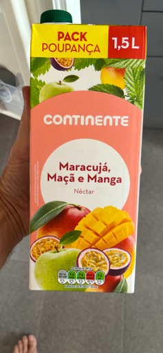 Continente Maracujá, Maçã e Manga Néctar