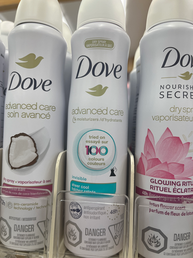 Dove advanced care dry spray