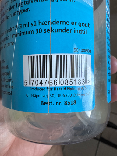 Hånddesinfektionsgel 70% 500 ml