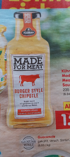 Kühne Made for Meat Chipotle Burger Style Sauce