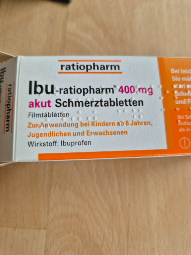 Ibuprofen ratiopharm 400 mg Akut Schmerztabletten