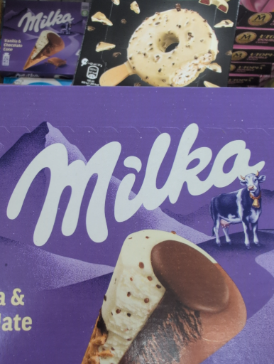 Milka Helado de Vainilla con Chocolate con Leche