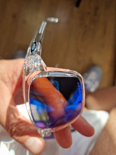 Grayton Rectangle Clear Blue Sunglasses