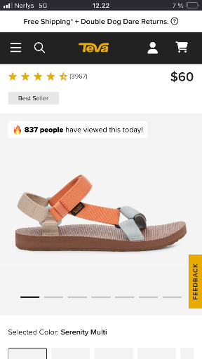 Teva Original Universal Sandal Serenity Multi