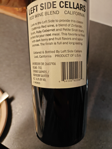Left Side Cellars Red Wine Blend
