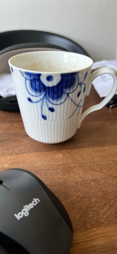 CHOOLD Blue Floral Porcelain Coffee Mug
