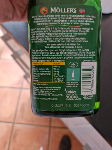 Möller's Tran Torskleverolja Citron